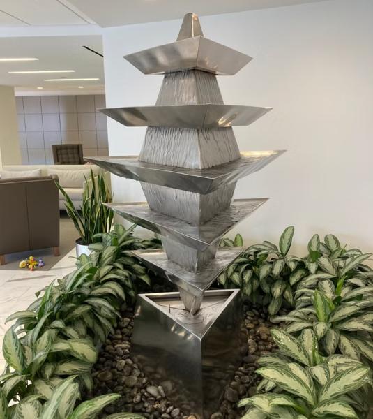 Public Decoration Outdoor Garden Water Fountain Stainless Steel Sculpture