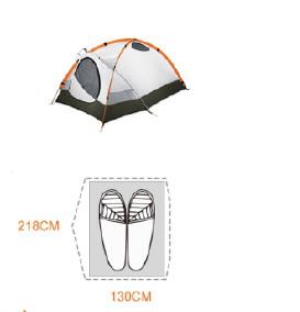 2-3 Person Camping Tent  Two Layer  Aluminum Pole Camping Tent GNCT-012
