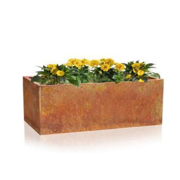 Low Maintenance Outdoor Corten Steel Pot Frost Resistance