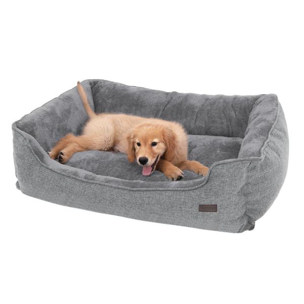 Brown Large Dog Cushion PGW12GG Model Number Cotton Filling With Removable Cover
