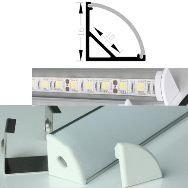 10mm PCB LED strip accessory V shape aluminum profile surface mounted Al channel for indoor use