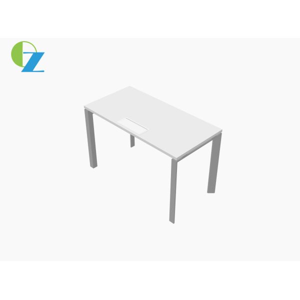 Modern MFC One Person Office Workstation Desk Minimalist White Color