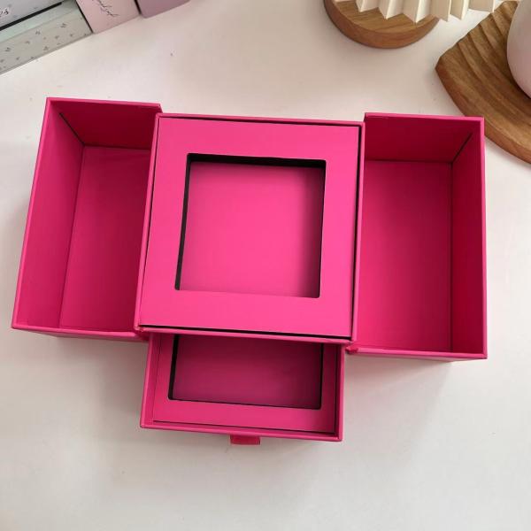 Custom Logo Double Drawer Nail Art Box - Premium Display Case