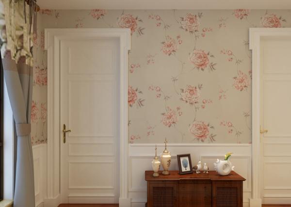Embossed Pretty Black Purple and Silver Wallpaper with Floral Pattern For Bedrooms