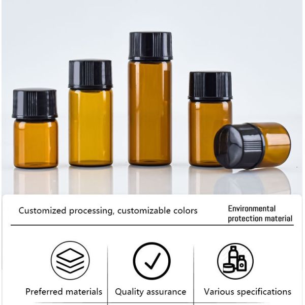 Choose from a variety of cap options for our leakproof Cosmetic packaging for essential oils available in 1ml-5ml sizes
