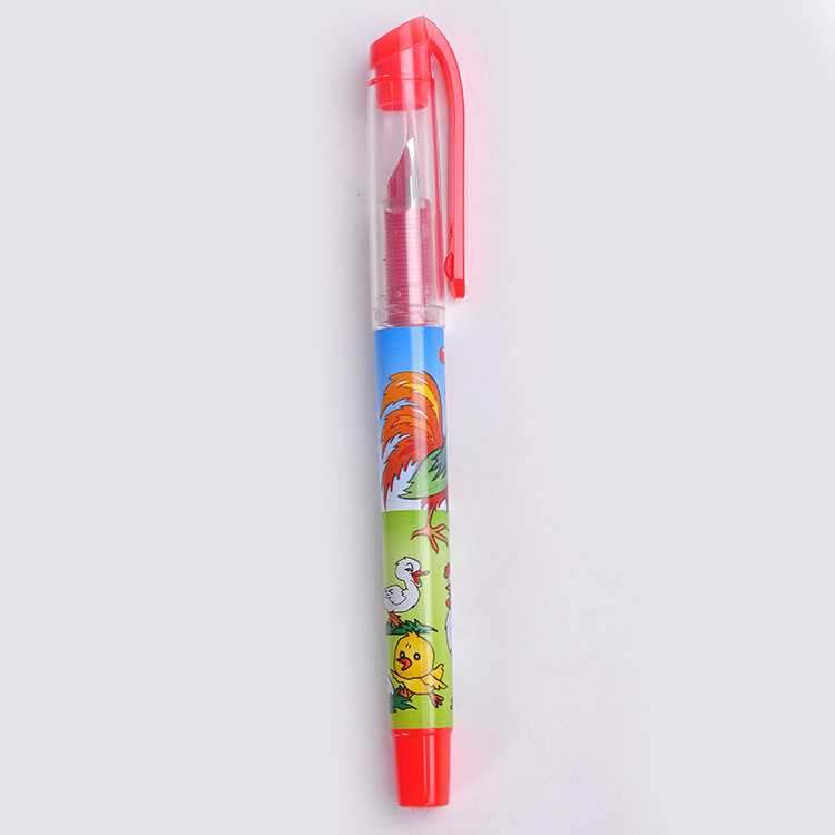 factory cheap price color printing cartoon fountain pen set