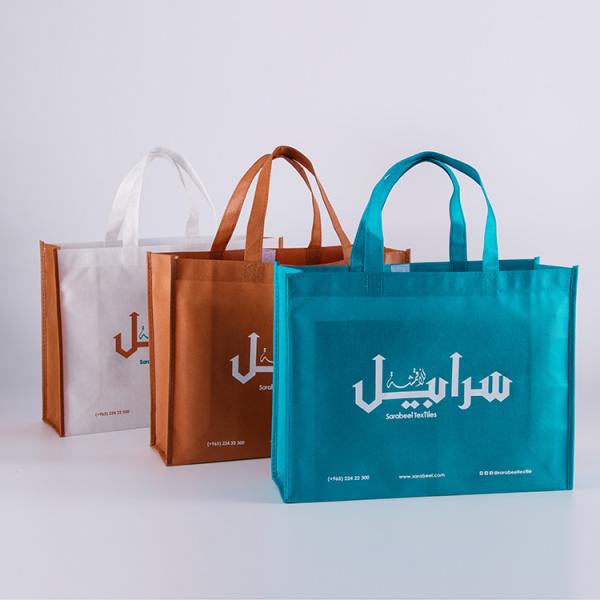 Sacos de mantimento amigáveis reusáveis personalizados de Tote Shopping Bag Recycled Nonwoven Eco