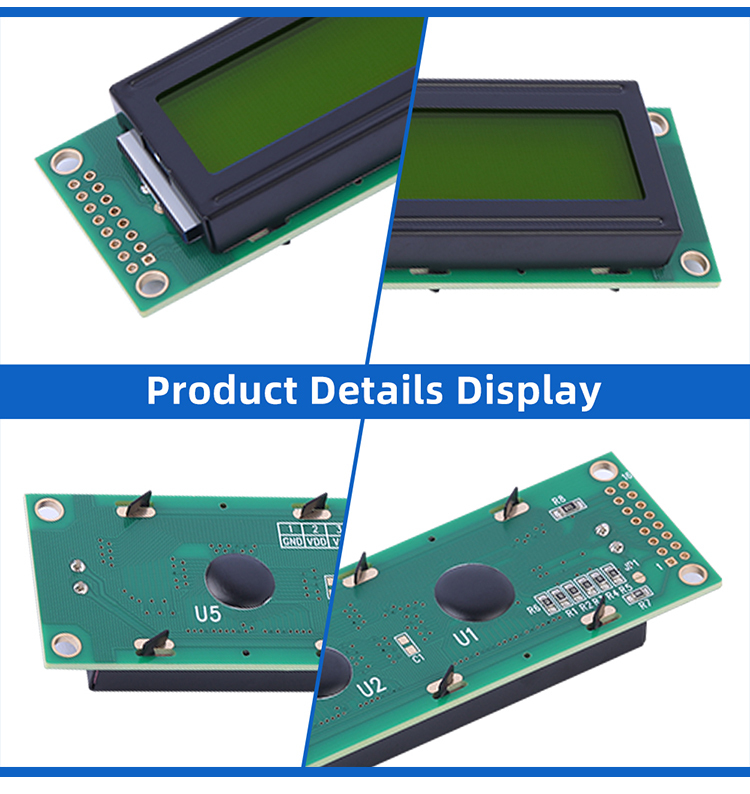 Russian Yellow Green Film 4002A High Brightness LCD Screen 40*2 Character Dot Matrix Screen
