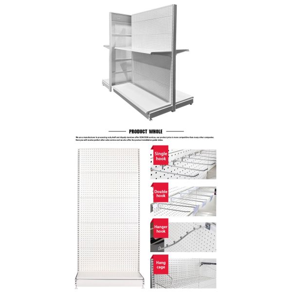 Durable Super Market Racks / Supermarket Display Shelving For Easy Shopping Experience