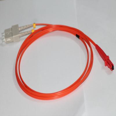 3.0mm MTRJ To ST Pigtail Multimode / OM2 Duplex Fiber Patch Cord LSZH Jacket
