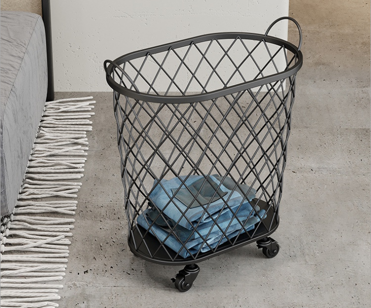 Nordic Rustproof H42.5CM Steel Laundry Basket