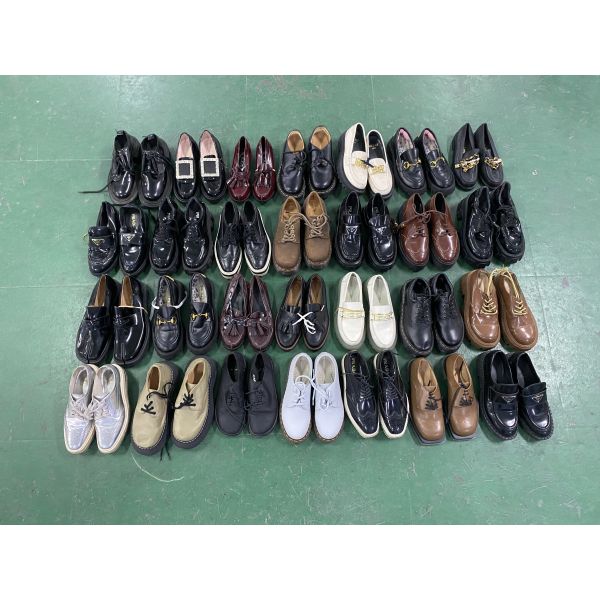 Fashion Women's Used Brand Shoes Leather Shoes Mixed Stock for Business Office