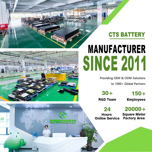 Sistemas de baterías CTS de alto voltaje LiFePO₄ 307V 400V 300Ah 200Ah para camiones, autobuses, barcos y equipos industriales eléctricos