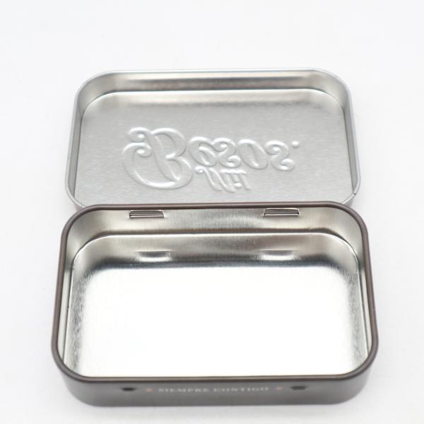 O metal retangular Tin Can CYMK imprimiu a hortelã Tin Box Empty Metal Containers com tampa
