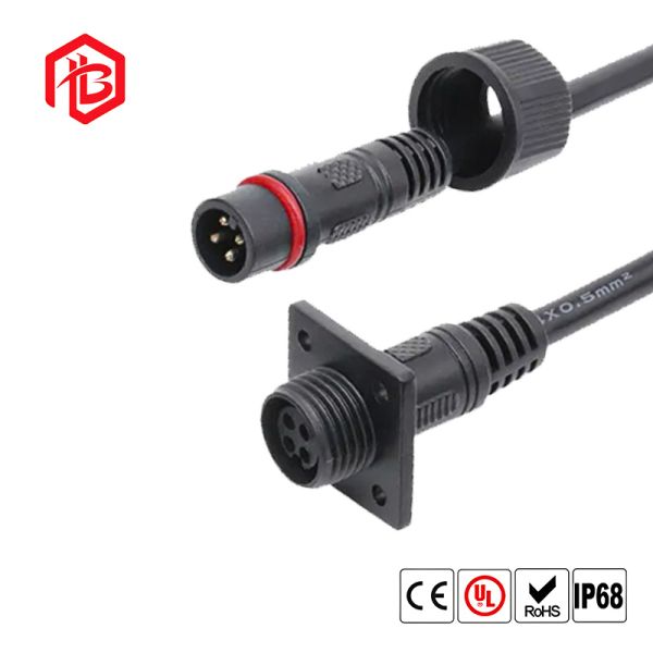 M19 NLYON Waterproof Power Connector with Cable IP68 Rated 250V