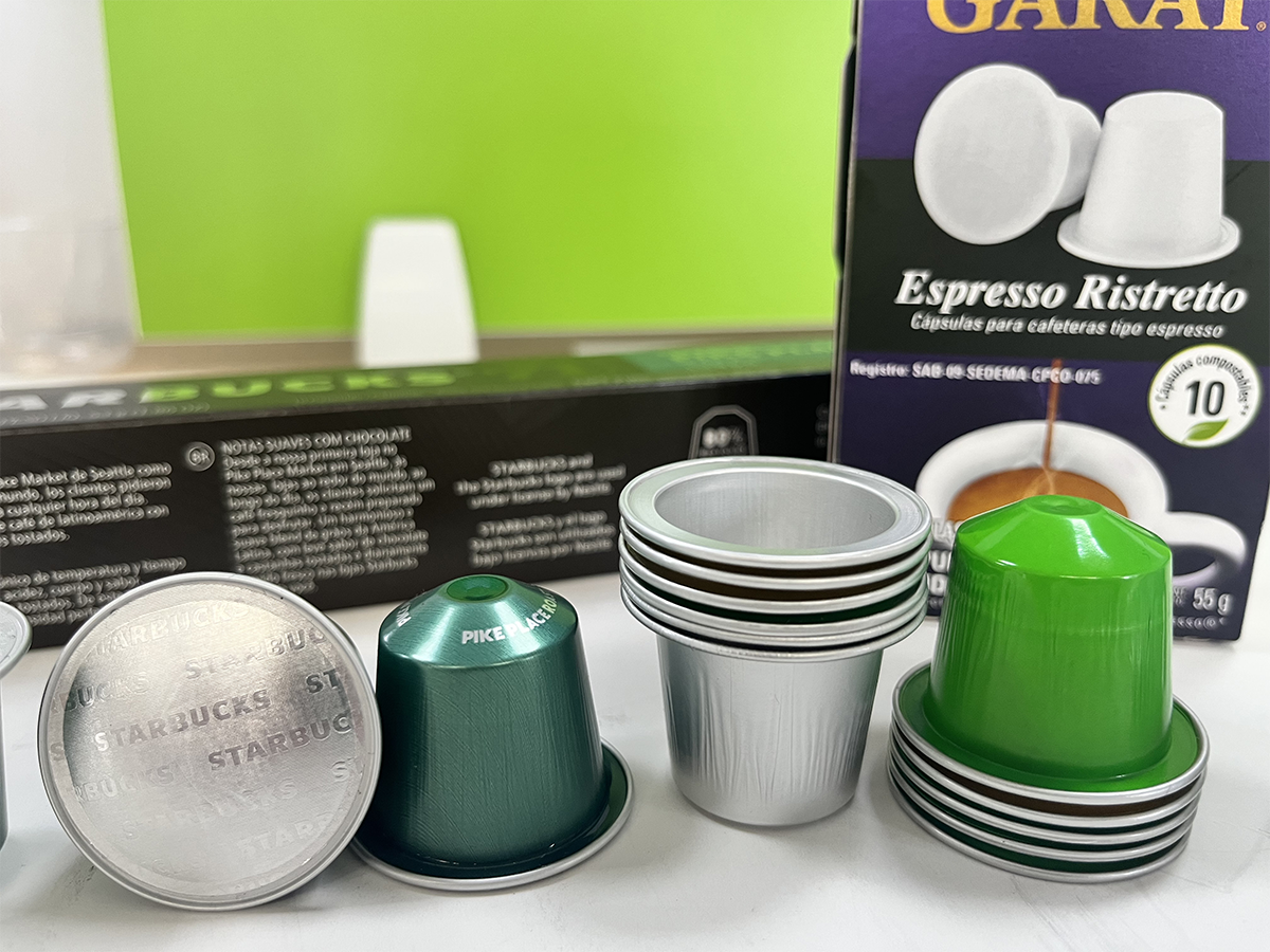 Embalaje de alimentos Envases de café de papel de aluminio para cápsulas de café vacías