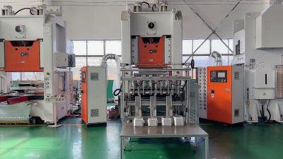 1 - 5 Cavities Capacity Aluminum Foil Container Machine Controlled By PLC System