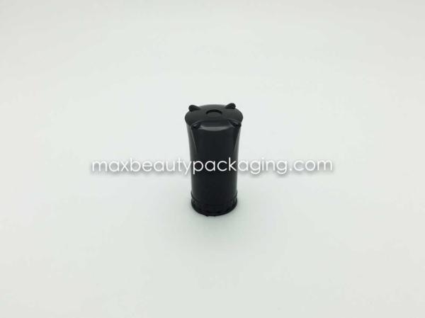 N2018 uv shiny black coating finish nail polish cap diamond tip nail polish packaging double cap plastic cap