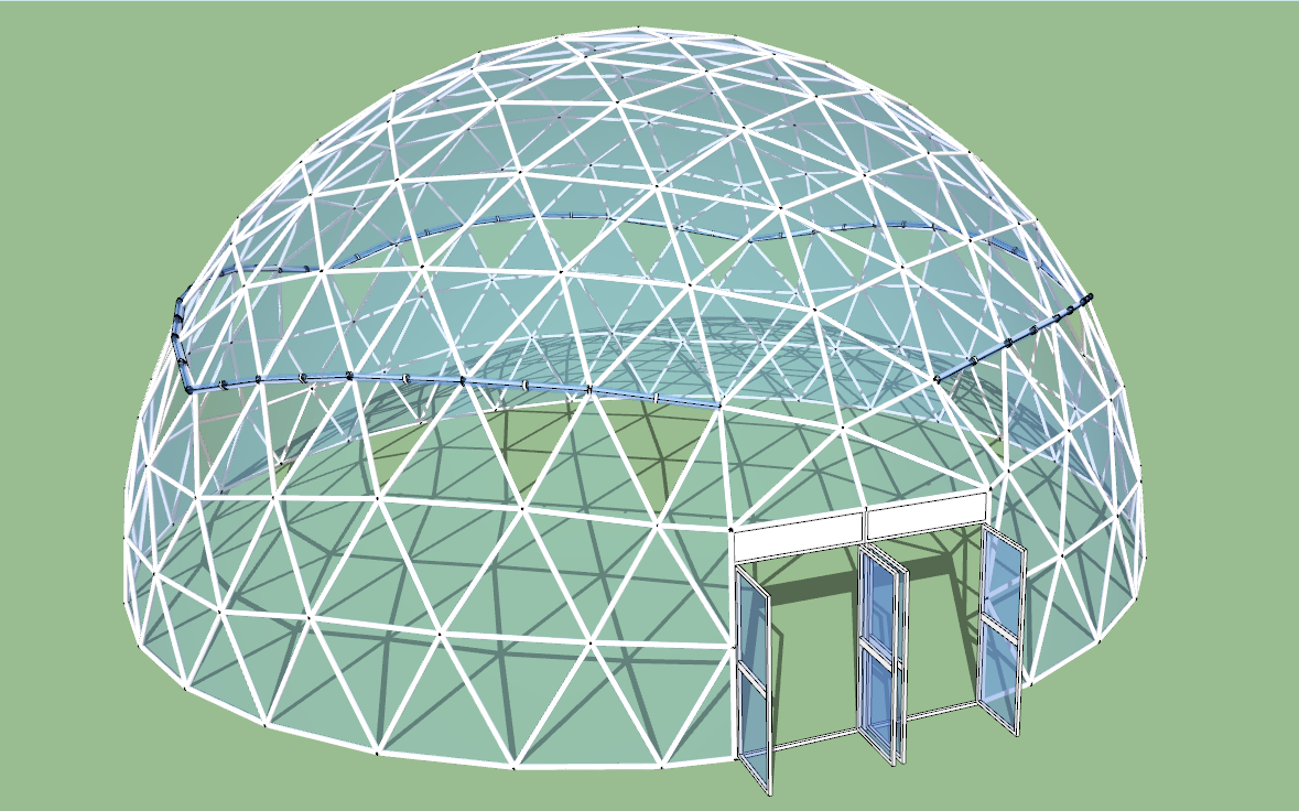5M Diameter Steel And PVC Transparent Geodesic Dome Ball Designed For Outdoor Sport Event