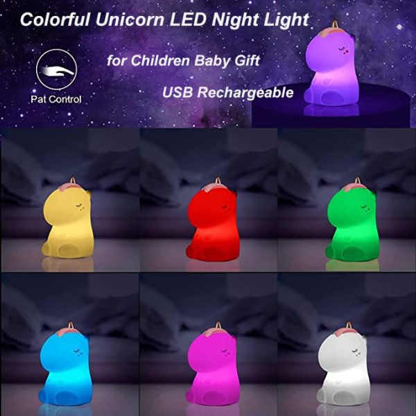 Safe Flexible 7 Colors Silicone LED Night Light 120mm Children Night Lights