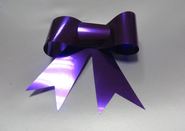Plastic tie christmas ribbon bow with elastic for gift , candy , chocolate packaging
