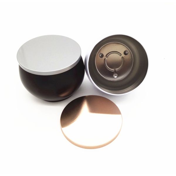 Latas de lata personalizadas da vela para o feriado e a viagem do Natal