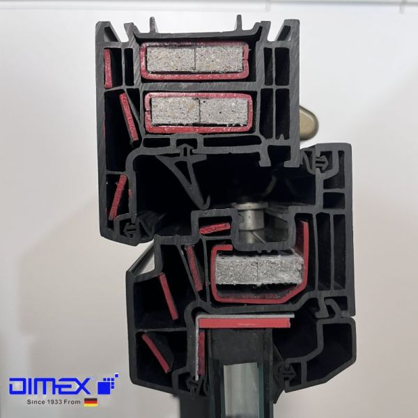 Dimex L65 High UV White UPVC Profiles For Casement Window Door