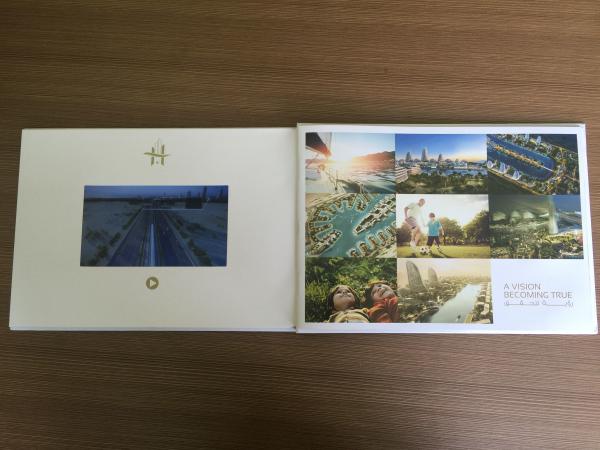 2016 fournisseur d'usine de haute qualité vidéo carte de visite vidéo lcd brochure vidéo vidéos livres avec plusieurs pages intérieures PVC070