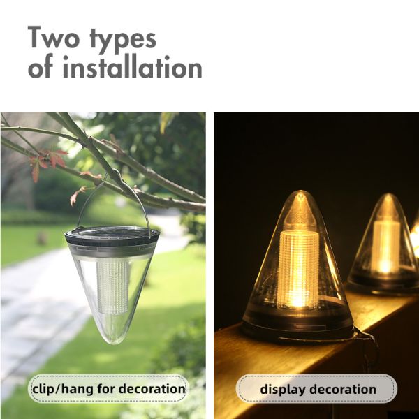Solar Powered Canopy Lamp for Outdoor Landscape Lighting 48000 Hour Working Lifetime