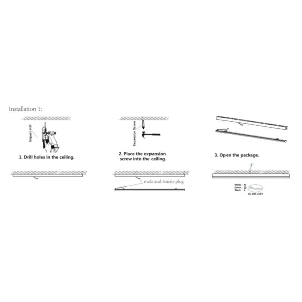 Светодиодный светодиодный свет для 2FT 20W 5 лет Гарантия Хранилище, метро, мастерская, супермаркет, торговый центр