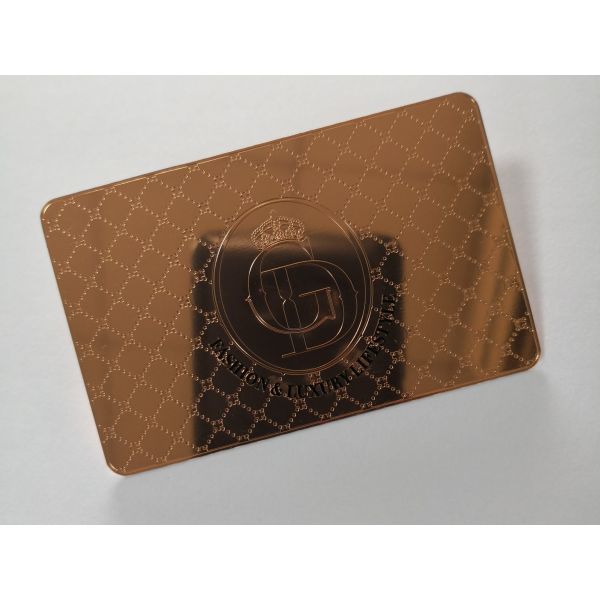 Copper 0.5mm Business Membership Card Shinny Frosted