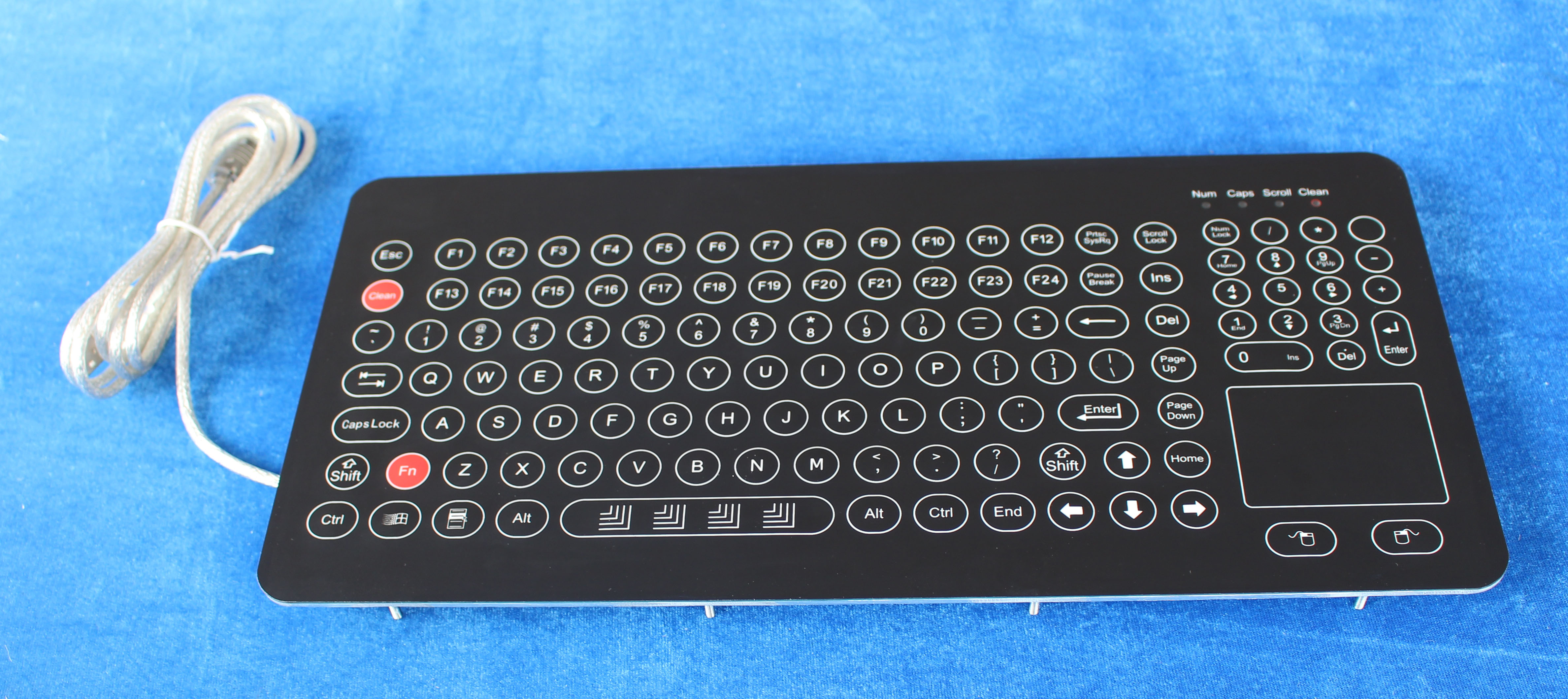 клавиатура мембраны 120 ключей с touchpad и функциями и ключами FN