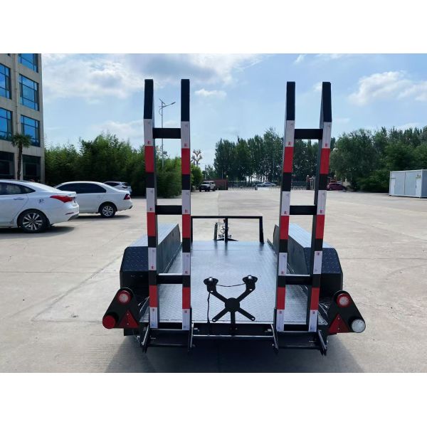 Remorque Tandem Robuste pour Rouleau Compresseur Noir, Charge 3000kg