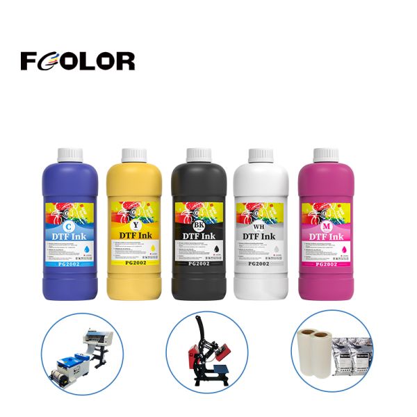 Fcolor 1000Ml Digital Transfer Printing Pigment White Ink Pet Film Printer Dtf Ink for Eposn L1800 I3200 4720 L805 Xp600 Dtf Ink