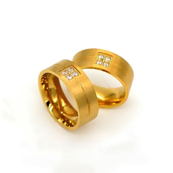 new popular sports leisure men set auger frosted 18 k gold titanium steel ring free shippi