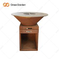 O aço exterior de Corten da cozinha ASSA vegetais de Pit Grill Rusty Colour Cooking do fogo