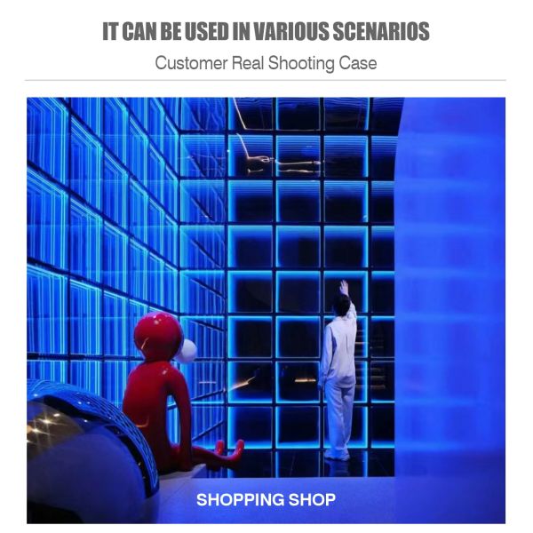 Неоновые зеркала, отражающие художественность Внутренние наружные модные тенденции для современных пространств