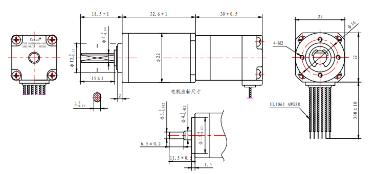 мотор мотора 0.5A Casun коробки передач Nema 8 18mN.M Stepper Stepper