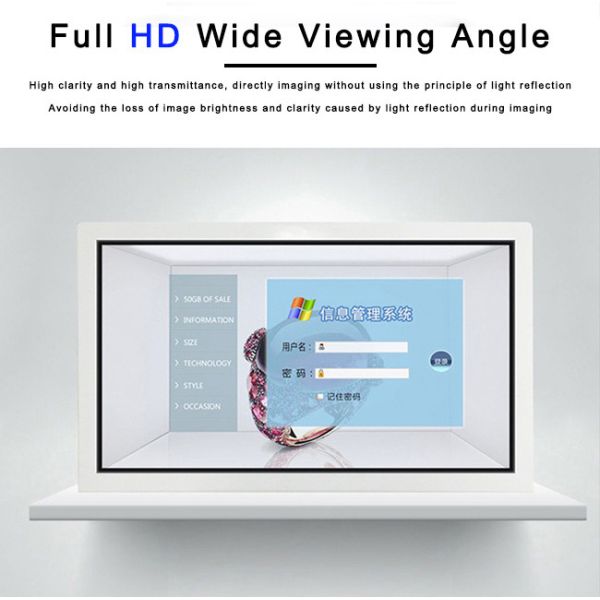 49 inch transparent screen flexible touchscreen transparent lcd monitor