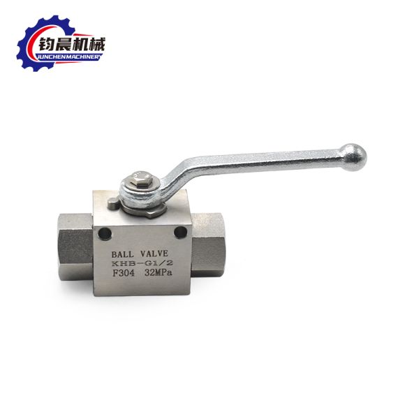 Valve à bille haute pression en acier au carbone KHB-G1/2 F304 32MAP pour les applications hydrauliques