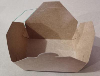 lancheira descartável do papel de embalagem de 1600ml, lancheira quadrada amigável da salada do eco