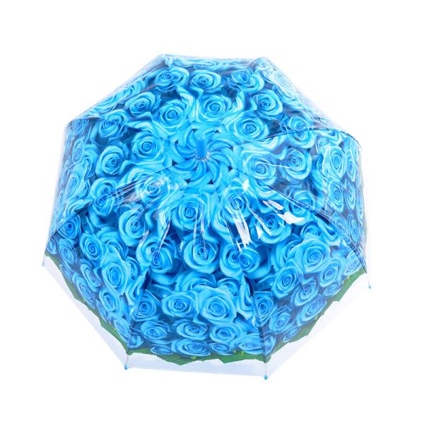 Automatic Logo Print Folding Small Clear Umbrella Dome Bubble Plastic PVC POE Material