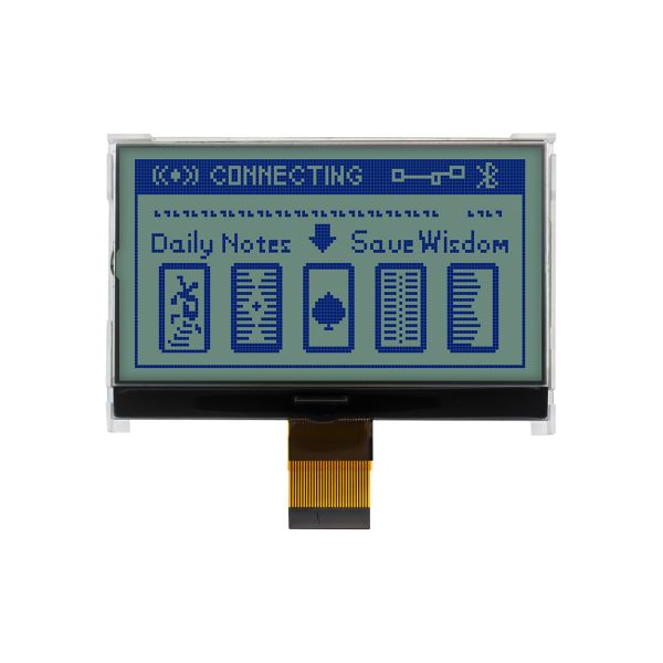 3.1 inch 128x64 COG LCD | STN+Gray background yellow-green side backlight LCD display | 3.3V