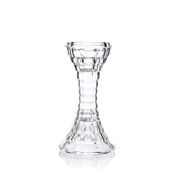 castiçal de vidro do atarraxamento moderno da altura de 18cm para a cerimônia de casamento