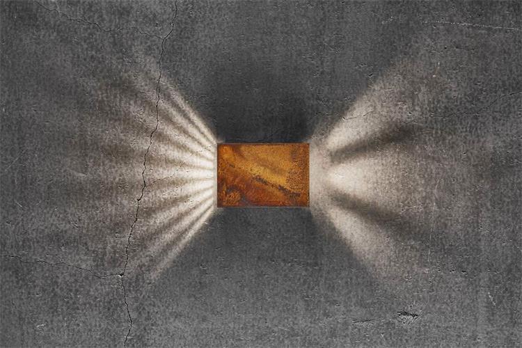 Вися коробки лампы стены Corten на открытом воздухе фары стены патины ржавчины стальные