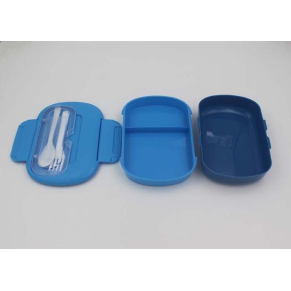 Promotional Two Layers Childrens Plastic Lunch Box With Divider Set And Cutlery