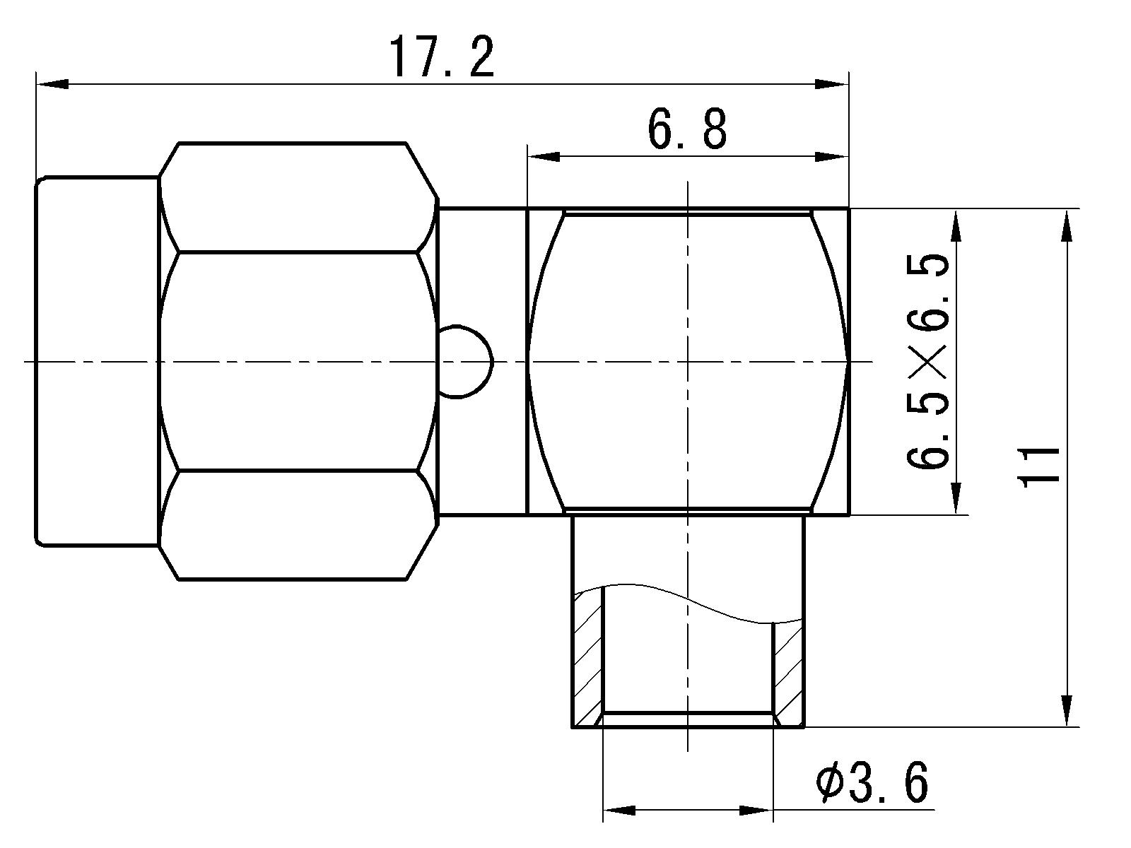 Conector coaxial de RF masculino SMA ️ Ángulo recto 90°, compatible con el cable coaxial 141-50