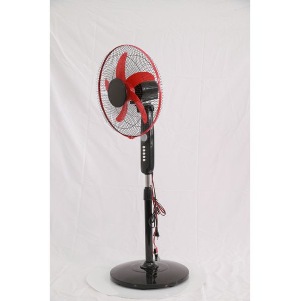 90° Oscillation Solar DC Table Fan , Solar Pedestal Fan Metal Grill