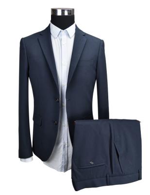 Navy Business Navy Blue Tailored Suit Zipper Fly Pant Closure Type Two Buttons