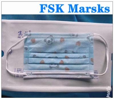 High Filtration Kids Face Mask Baby Breathing Medical Mask 50 Pcs / Box